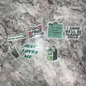 3 for $12 Green Sticker Set